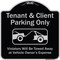 Signmission Designer Series-Tenant And Client Parking Violators Towed Away With Graph, 18" x 18", BS-1818-9751 A-DES-BS-1818-9751 - alternate 1